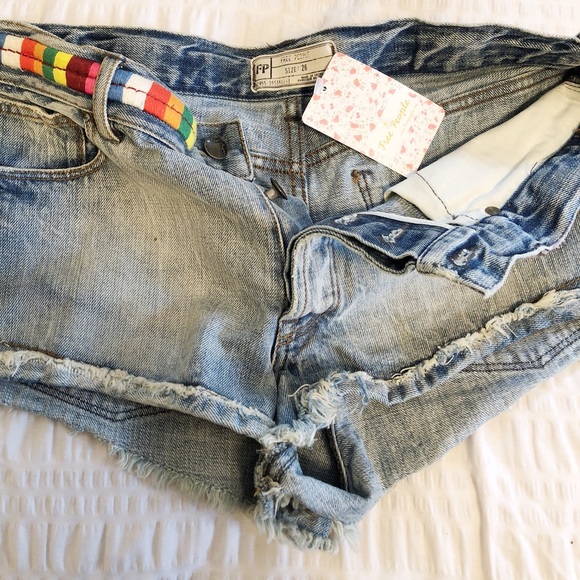 Free People Eliot Embroidered Shorts Size 26 - Picture 5 of 8